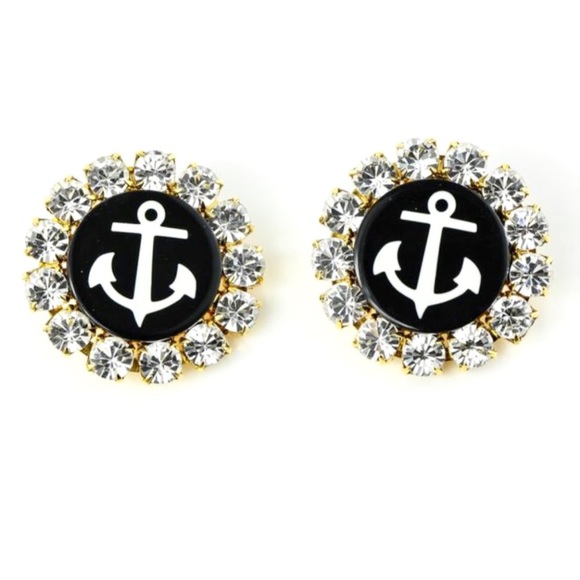 Dolce & Gabbana Couture Rare Crystal Anchor Clip-On Earrings - Picture 11 of 13